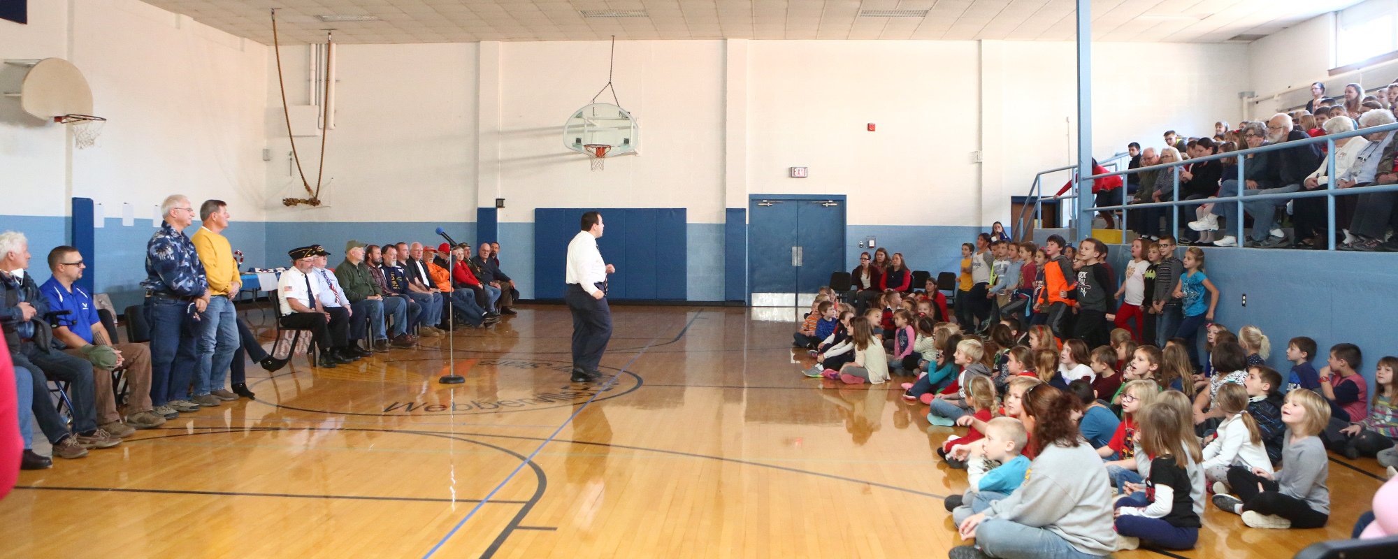 Veteran's Day assembly held at Webberville Elementary School, in Ingham County, Michigan.