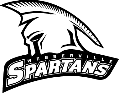 Spartan full logo in black and white